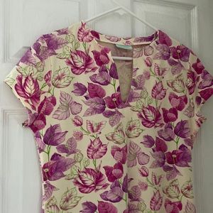 Manuel Canovas signature fabric dress. Bust 36", Length 34", Hips 36"